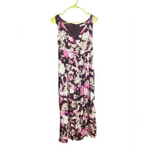 Old Navy Plum and Pink Floral Maxi Dress